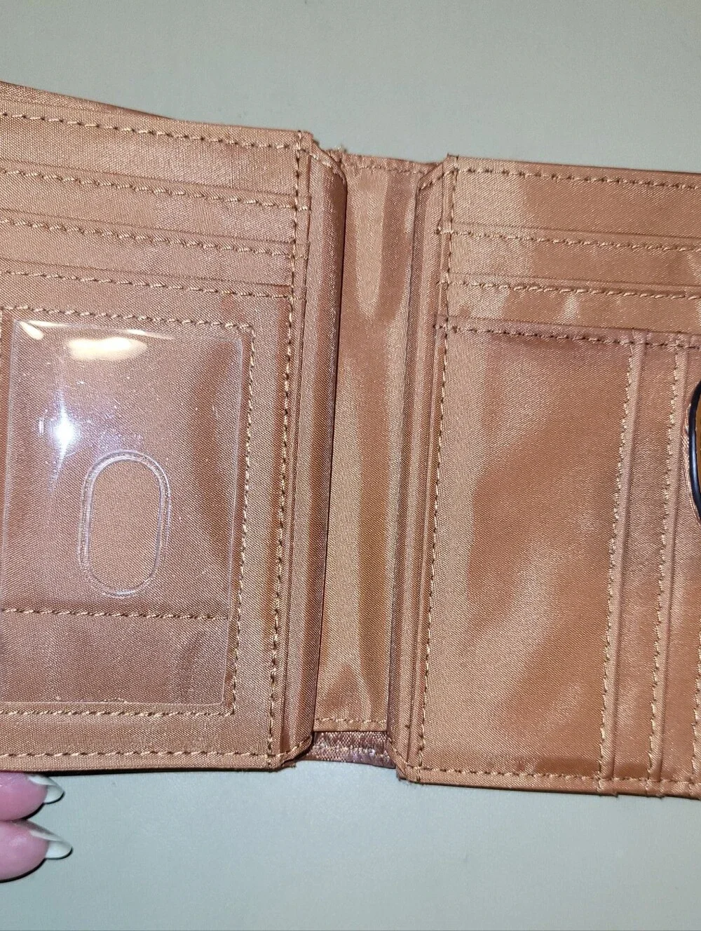 Classic Tan Faux. Leather Women's Wallet.